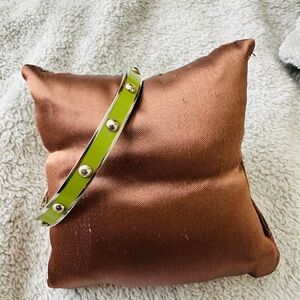 Coach Silver and Green Bracelet